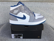 Cargar imagen en el visor de la galería, Air Jordan 1 Mid True Blue Cement Grey White DQ8426-014