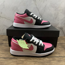 Cargar imagen en el visor de la galería, Air Jordan 1 Low (GS) White-Pinksicle-Black 554723-106