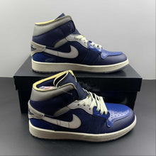 Cargar imagen en el visor de la galería, Air Jordan 1 Mid SE CRAFT Obsidian French Blue Ashen Slate White DR8868-400
