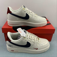Cargar imagen en el visor de la galería, Air Force 1 07 Low 40 Off White Navy Blue Dark Red BS9055-740