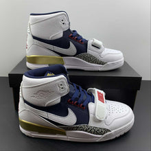 Cargar imagen en el visor de la galería, Air Jordan Legacy 312 High White Blue Gold AV3922-101