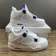 Cargar imagen en el visor de la galería, Air Jordan 4 Retro Court Purple Metallic White CT8527-115