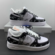 Cargar imagen en el visor de la galería, Air Force 1 07 Low Kaws Black White Customised 36-45 CW2288-777