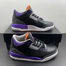 Cargar imagen en el visor de la galería, Air Jordan 3 Retro Court Purple Black Cement Grey White CT8532-050
