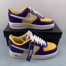 Cargar imagen en el visor de la galería, Air Force 1 07 Low Be True To Her School LSU Court Purple White University Gold Sail FJ1408-500