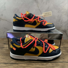Cargar imagen en el visor de la galería, Dunk Low LTHR OW FUTURA Dk.Blue Yellow CT0856-700