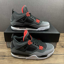 Cargar imagen en el visor de la galería, Air Jordan 4 Retro Infrared 23 Black Dark Grey Cement Grey DH6927-061