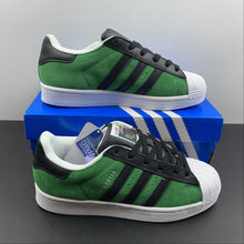 Cargar imagen en el visor de la galería, Adidas Superstar Green Core Black Cloud White FW3544