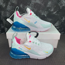 Cargar imagen en el visor de la galería, Air Max 270 White Laser Fuchsia Teal Tint Blue Fury CJ0568-100