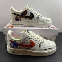 Cargar imagen en el visor de la galería, Air Force 1 07 Low You Love Still I Beige Red Black Customised CW2288-226