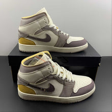Cargar imagen en el visor de la galería, Air Jordan 1 Mid SE CRAFT Sail Tape Haze Fossil Stone DM9652-102
