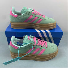Cargar imagen en el visor de la galería, Adidas Gazelle Bold Pulse Mint Screaming Pink Gum M2 H06125