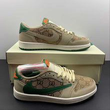 Cargar imagen en el visor de la galería, Travis Scott x Gucci x Air Jordan 1 Low OG Gray White Green DM7866-198