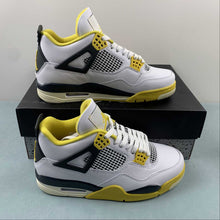 Cargar imagen en el visor de la galería, Air Jordan 4 Retro White Coconut Milk Vivid Sulfur Anthracite AQ9129-101