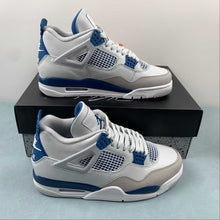 Cargar imagen en el visor de la galería, Air Jordan 4 Retro Military Blue Off-White Neutral Grey FV5029-141