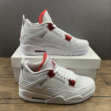 Cargar imagen en el visor de la galería, Air Jordan 4 Retro White University Red Metallic Silver CT8527-112