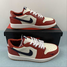Cargar imagen en el visor de la galería, Air Jordan 1 Low OG Shattered Backboard Custom Edition Red White Black DZ0790-100