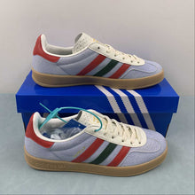 Cargar imagen en el visor de la galería, Adidas Gazelle Indoor Blue Dawn Collegiate Burgundy Core Green IG4994
