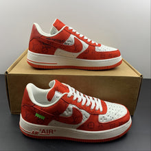 Cargar imagen en el visor de la galería, Louis Vuitton Trainer Snaker x Air Force 1 White Red LK0233
