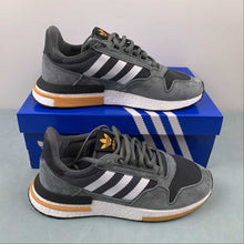 Cargar imagen en el visor de la galería, Adidas ZX 500 RM Grey Core Black Clear Orange B42388