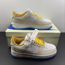 Cargar imagen en el visor de la galería, Air Force 1 07 Low North Face Gucci White Beige Yellow Blue 315122-011