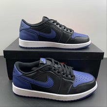 Cargar imagen en el visor de la galería, Air Jordan 1 Retro Low OG Black Mystic Navy-White CZ0790-041
