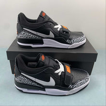 Cargar imagen en el visor de la galería, Air Jordan Legacy 312 Low Black White Orange CD7069-011
