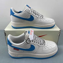 Cargar imagen en el visor de la galería, Supreme x Air Force 1 07 Low Off White Sky Blue Red HD1968-024