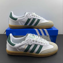 Cargar imagen en el visor de la galería, Adidas Samba OG Cloud White Collegiate Green Vapour Green EE5451