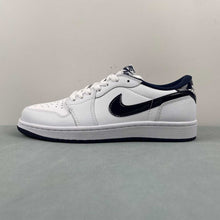 Cargar imagen en el visor de la galería, Air Jordan 1 Retro Low 85 White Metallic Navy FB9933-141