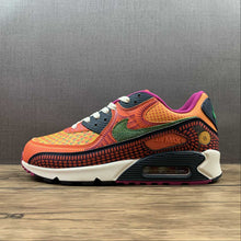 Cargar imagen en el visor de la galería, Air Max 90 Day of the Dead Deep Ocean University Gold Cactus Flower DC5154-458