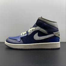 Cargar imagen en el visor de la galería, Air Jordan 1 Mid SE CRAFT Obsidian French Blue Ashen Slate White DR8868-400
