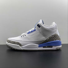 Cargar imagen en el visor de la galería, Air Jordan 3 Retro UNC White Valor Blue Tech Grey CT8532-104