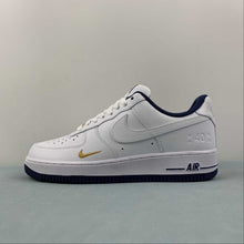 Cargar imagen en el visor de la galería, Air Force 1 07 Low Navy Blue White Gold DD1225-006
