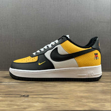 Cargar imagen en el visor de la galería, Air Force 1 Low GS Jersey Mesh Gold Black White DQ7779-700