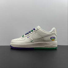 Cargar imagen en el visor de la galería, Air Force 1 07 Low NOLA Pelicans Rice Dark White Purple Green TF8896-303