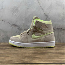 Cargar imagen en el visor de la galería, Air Jordan 1 High Zoom Comfort Lemon Twist Fossil White CT0979-200