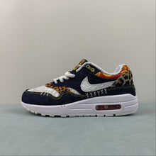 Cargar imagen en el visor de la galería, Air Max 1 Premium Denim Leopard University Gold Picante Red FJ4452-432