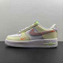 Cargar imagen en el visor de la galería, Air Force 1 07 Low Stitch White Tan Neon FB1852-111