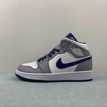 Cargar imagen en el visor de la galería, Air Jordan 1 Mid True Blue Cement Grey White DQ8426-014