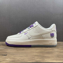 Cargar imagen en el visor de la galería, Air Force 1 07 Low Sacramento Kings Rice White Grey Purple NK6928-205