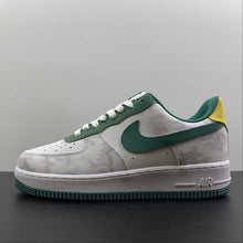 Cargar imagen en el visor de la galería, Air Force 1 Low White Dark Green Yellow AF1234-009