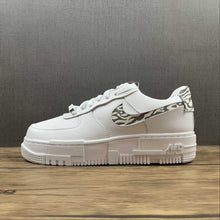 Cargar imagen en el visor de la galería, Air Force 1 PIXEL Zebra Summit White Animal Swoosh DH9632-100