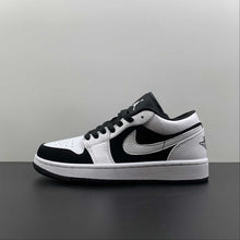 Cargar imagen en el visor de la galería, Air Jordan 1 Low Black White 553560-101
