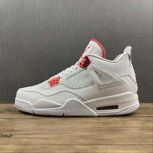 Cargar imagen en el visor de la galería, Air Jordan 4 Retro White University Red Metallic Silver CT8527-112