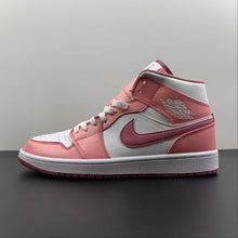 Cargar imagen en el visor de la galería, Air Jordan 1 Mid Valentine's Day Coral Chalk Desert Berry White DQ8423-616