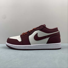 Cargar imagen en el visor de la galería, Air Jordan 1 Low Phantom Night Maroon Total Orange White 553560-068