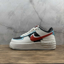 Cargar imagen en el visor de la galería, Air Force 1 Shadow White Bleached Aqua Black Chile Red DA4291-100