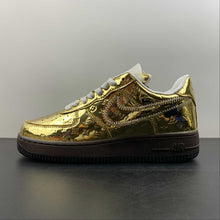 Cargar imagen en el visor de la galería, LV x Air Force 1 07 Low Black Metallic Gold Brown IA9VGO