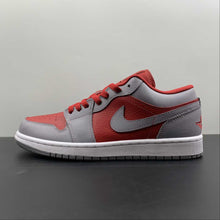 Cargar imagen en el visor de la galería, Air Jordan 1 Low SE Split Gym Red Cement Grey Black White DR0502-600
